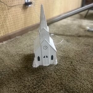 90s Vintage light up ceramic church